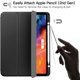 thumbnail image 4 of Funda para iPad Pro de 12,9 pulgadas 2020, funda inteligente ultrafina con portalápices, funda protectora de reposo/activación automática para iPad Pro 12,9 2020 de 4.ª generación - Negro brillar Electrónica, 4 of 5