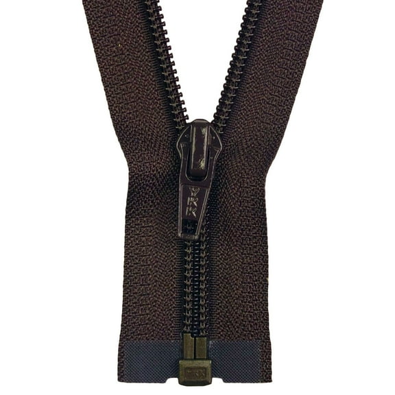 YKK #5C Open Nylon Coil Zipper 20" - Brown