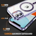 thumbnail image 5 of Magnetic for iPhone 12 Case, [Compatible with MagSafe] [Full Camera Protection] [10FT Drop Protection] Non-Yellowing Shockproof Protective Slim Phone Case for iPhone 12,Purple, 5 of 7