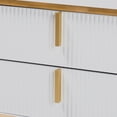 thumbnail image 5 of Baxton Studio Lilac Modern Glam White Wood and Gold Metal 2-Drawer Nightstand, 5 of 6