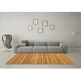 thumbnail image 3 of Ahgly Company Indoor Round Abstract Orange Modern Area Rugs, 4' Round, 3 of 4
