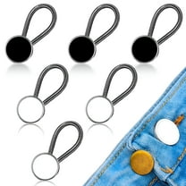 TELOLY Flexible Neck Button Extenders,Men and Women's Shirt Collar Expander,Durable Elastic String for Comfortable Fit,Easy to Use Attachments for Dress Shirts,Suits,Jeans (6PCS)