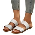 thumbnail image 3 of NOKIO Women's Wedge&nbsp;Shoes Female Long Slipper Socks For Women Summer Solid Color Slip On Casual Open Toe Flat Soft Slipper Socks For Women Indoor, 3 of 5