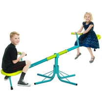 GIKPAL Kids Seesaw, Sit and Spin Teeter Totter, Heavy Duty Upgraded Model, 360 Degrees Rotation Teeter-Totter for Kid, Backyard Playground Outdoor Seesaw
