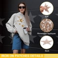 thumbnail image 3 of Uxcell 24 Pcs Parches de Estrella para Planchar de 4cm Parches para Coser para Manualidades DIY Reparación de Ropa Zapatos Decoración de Bolsas Gorras, Marrón, 3 of 7
