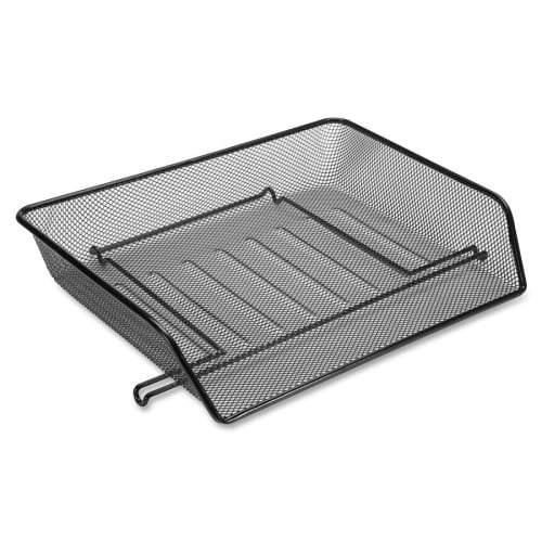 Lorell Side-loading Steel Mesh Letter Tray 3' Height x 14.3' Width x 10.8' Depth - Black - Steel - 2 / Set