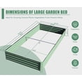 thumbnail image 2 of Domi Galvanized Raised Garden Bed ,Large Metal Planter Box for Growing Vegetables, Fruits, and Flowers Outdoors, Green, 8x4x1ft, 2 of 7
