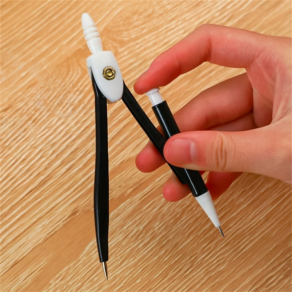 Compass and Protractor Setdrawing Compass Set with Lead Core and Eraser Maths Protractor Set Metal Maths Geometry Set Stainless Steel Scribing Tools for Architects, Engineers