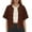 Brown, variant on Cardigans for Women Trendy Versatile Short Sleeve Button Cozy Layering Knit Sweater Casual Solid Color Outerwear Women'sSweaters
