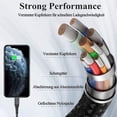 thumbnail image 4 of 3 Pack Charger Cord 6ft, Aioneus Charging Cable Braided Cable Compatible with iPhone, Black, 4 of 10