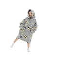thumbnail image 2 of Oversized Wearable Blanket Hoodie For Adult Kids - Big Hooded Sherpa Junior Sweatshirt With Front Pocket, 2 of 5