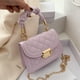 thumbnail image 1 of Bolso bandolera de piel acolchada para mujer | Bolso pequeño con correa de cadena | Clutch con estampado de cuadros para fiestas de noche y bodas, 1 of 6