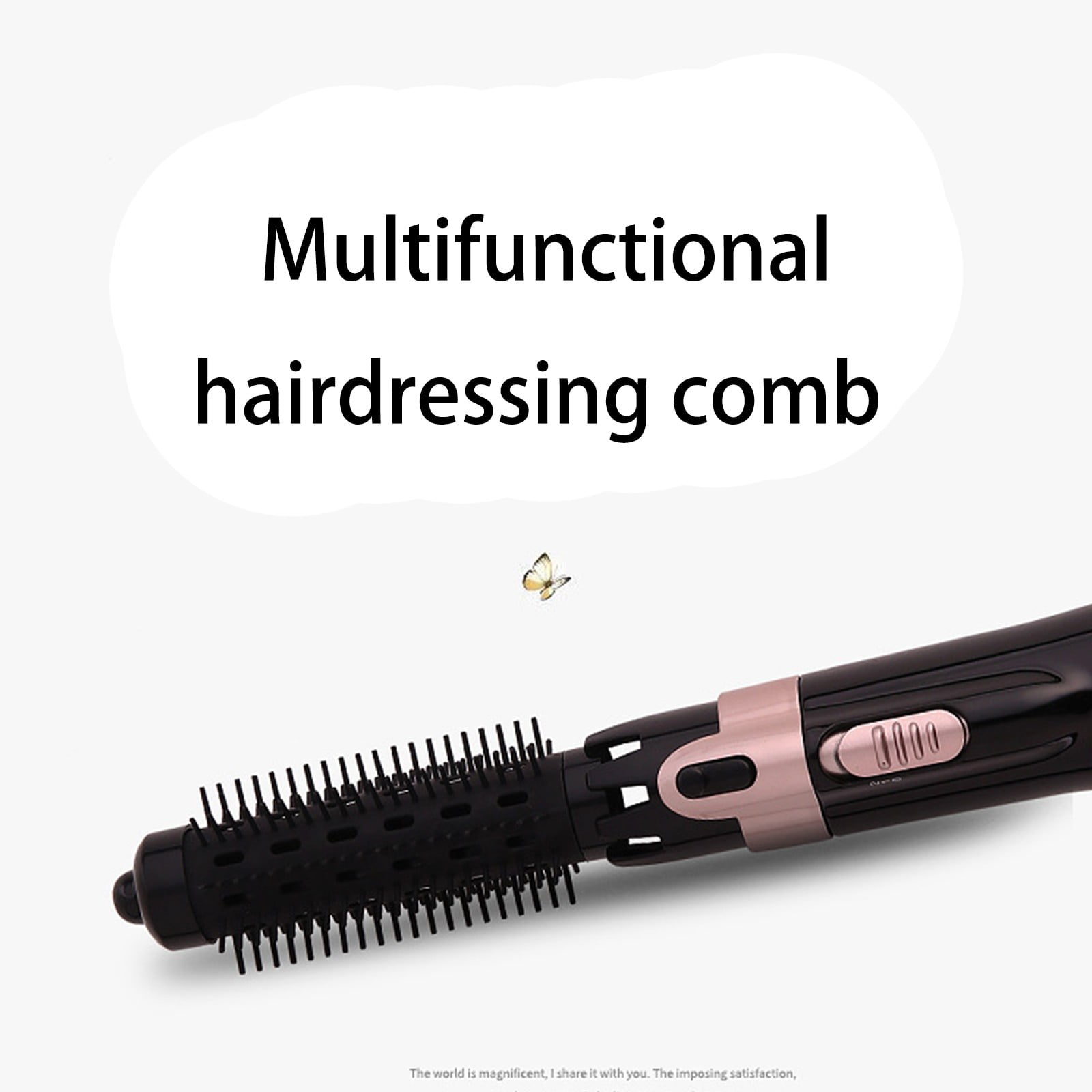Yoofe 3 in 1 Curling Set Automatic Hair Curler Ceramic Wand Dual Voltage Curling Iron with Brush Head Travel Curling Iron for Long or Short Hair 110V US Plug