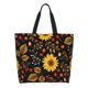 thumbnail image 1 of Disketp Sunflowers Leaves Bolsa Tote Estampada para Mujer, Bolso de Hombro y de Mano para Compras y Viajes, 1 of 8