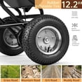 thumbnail image 5 of Zimtown Garden Cart Garden Wagon Wood Wagon ALL Terrain Pulling Red, 5 of 5