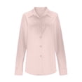 thumbnail image 3 of ClodeEU Women's Business Formal Long Sleeve Shirt,Striped Spring Fall Blouse Pink,Womens Plus S, 3 of 9