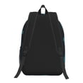 thumbnail image 4 of 17in Backpack With Pocket Adjustable Shoulder Strap Large Capacity Zipper Opening And Closing Double Pull Head Zipper For Work Travel Sports Argyle Plaid Darkturquoise_4, 4 of 8