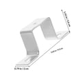 thumbnail image 2 of SHOWERORO 4Ud Soporte Para Riel De Inoxidable Plata Antióxido Ideal Para Uso Doméstico, 2 of 8