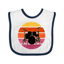 Inktastic Drummer Musician Retro Vintage Girls Baby Bib