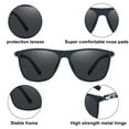 thumbnail image 3 of Square frame pilot glasses fashion polarized protective sunglasses, made of TR, TAC, 3 of 5