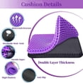 thumbnail image 4 of Gel Seat Cushion for Long Sitting, Double Thick Office Desk Home Wheelchair Seat Cushions for Back Hip Sciatica Tailbone Pain Sore Pressure Relief, Gel Cooling Game Chair Pads for Car Truck Driver, 4 of 6