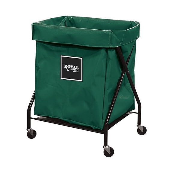 Royal Basket Trucks X-Frame Cart,8 Bu,Green Vinyl G08-EEX-XFA-3ONN
