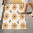 thumbnail image 4 of 2 Piece Soft Bathroom Rug Set Cute Bear-face Sunflower Bath Mat and U-Shaped Toilet Contour Rug (16"x24"+20"x24"), 4 of 6