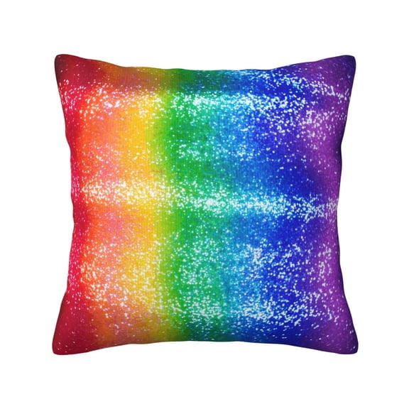 Pillow Cover 18x18 Inch Glitter Live Decorative Pillow Case Print Throw Pillows