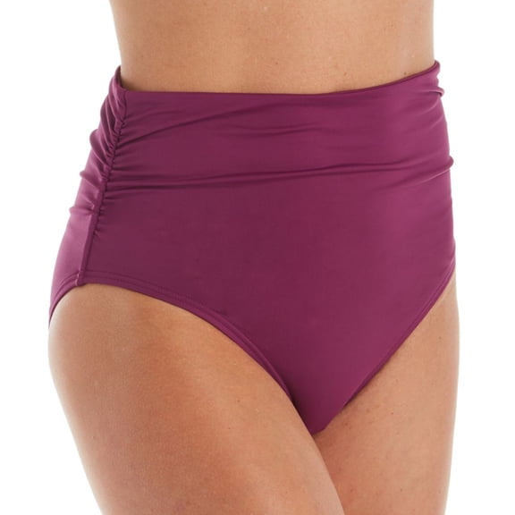 Women's Coco Reef U95208 Classic Solids Impulse Rollover Bikini Swim Bottom (Amethyst L)