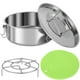 thumbnail image 3 of Jetcloudlive Juego de 1 Molde de Flan de Acero Inoxidable, Molde de Flan de Acero Inoxidable 304 con Tapa, Capacidad de 1.5QT, Molde Redondo para Hornear Pasteles, Molde para Hacer Flan, Moldes para, 3 of 11