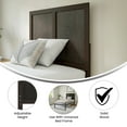 thumbnail image 3 of Flash Furniture Oliver Twin Wooden Four Panel Adjustable Headboard 38"W x 0.75"D x 41" - 51"H Dark, 3 of 9