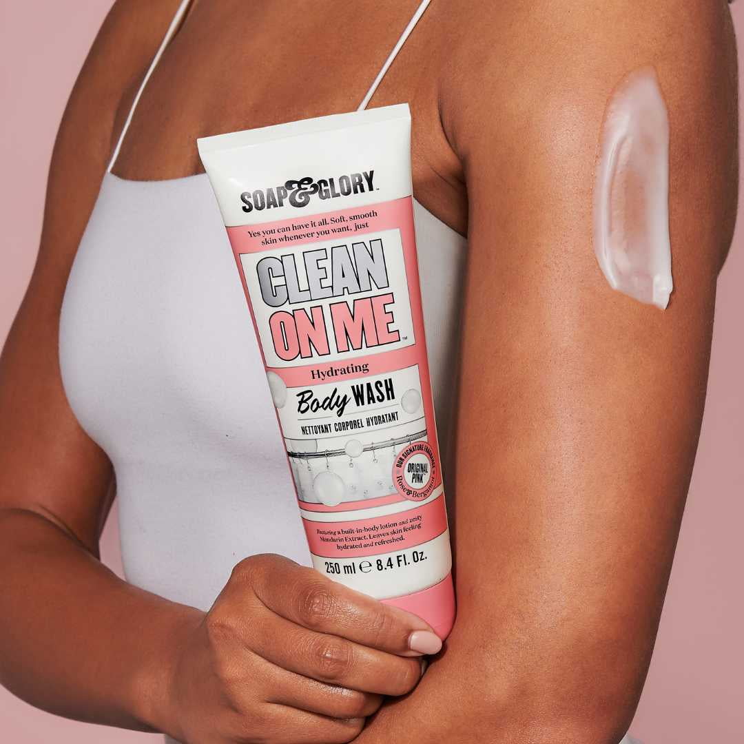 Soap & Glory Clean on Me Clarifying Body Wash, Original Pink Scent, All Skin Types, 8.4 fl oz