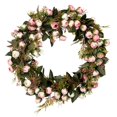 thumbnail image 2 of Artificial Rose Flower Wreath de Puerta con Hojas de Primavera para Puerta Principal, Boda, Pared, Decoración para hogar, 2 of 8