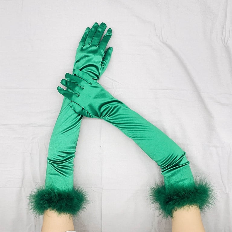 green emerald velvet dress Sage Green Strapless Sheath High Slit Formal Dresses with Gloves, CP1185 US6 / Custom Color(leaving A note) main image 1