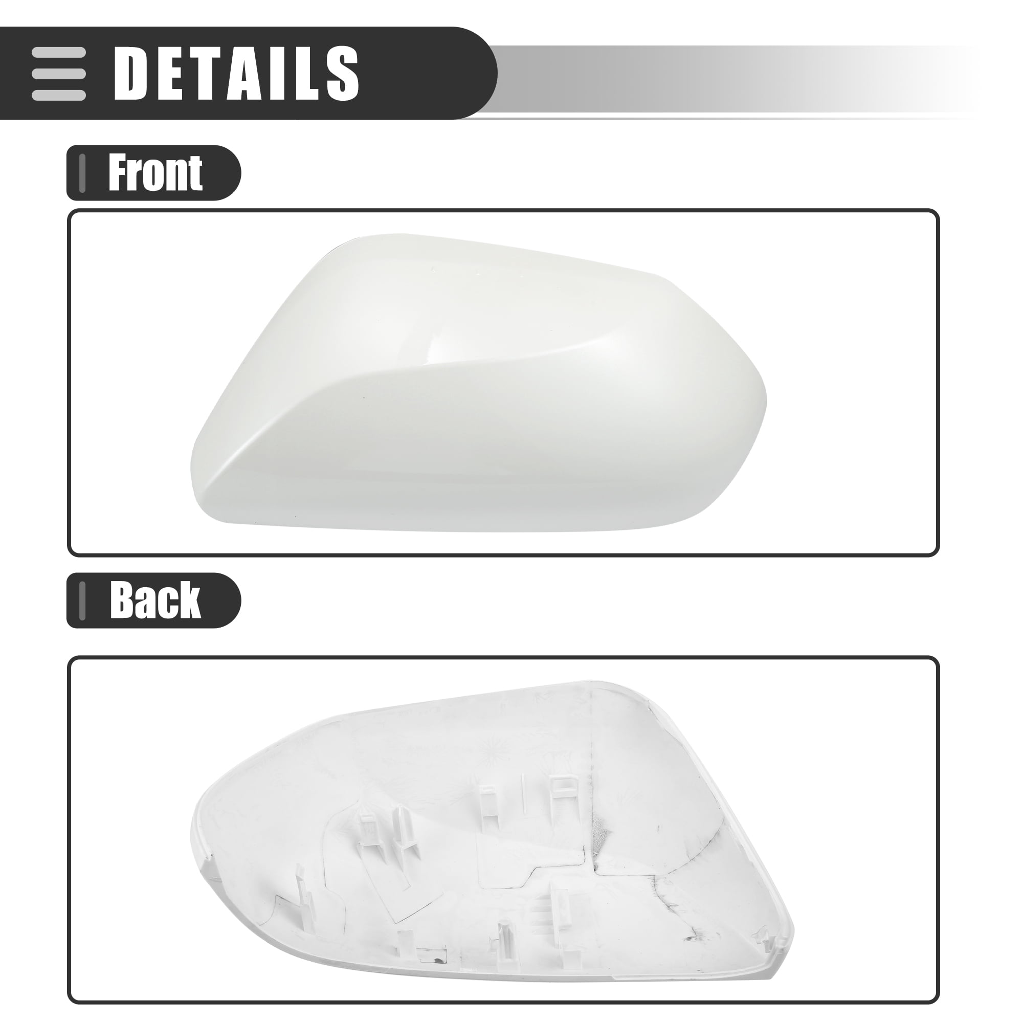 Pearl White Right Side Mirror Cap Cover For Toyota Camry 2018-2025 – OEM 87915-06130, Clip-On