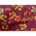 thumbnail image 4 of oneOone Cotton Poplin Burgundy Fabric Flower Watercolor Sewing Fabric By The Yard Print Diy Clothing Sewing 42 Inche Wide, 4 of 4