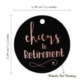 thumbnail image 6 of Inkdotpot Rose Gold Foil Paper Hang Tags Cheers To Retirement Favor Tags 50 Pieces, 6 of 6