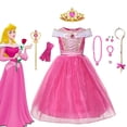 thumbnail image 2 of Vestido de princesa de Disney para niñas, disfraz de Bella Durmiente, disfraz de Aurora, fiesta de cumpleaños de carnaval, vestidos rosas, ropa para niños, Outfits7-8T Gao Jinjia LED, 2 of 2