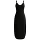 thumbnail image 3 of Vestido Largo de Manga Larga para las Mujeres Color Sólido Cuello Redondo Suelto Medio Ternera Vestido de Noche, Vestido Casual de Manga Larga para las Mujeres, 3 of 5