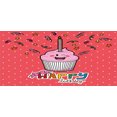 thumbnail image 4 of Birthday Piggy Bank, Pink Strawberry Flavor Cupcake Candle Face Bow Tie and Dots, Ceramic Coin Bank Money Box for Cash Saving, 3.6" X 3.2", Multicolor, by Ambesonne, 4 of 4