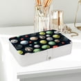 thumbnail image 6 of Tennis PU Leather Jewelry Display Organizer Box Display Case Portable Earring Holder with Removable Compartment, 6 of 6