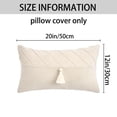 thumbnail image 7 of Unique Bargains Diamond Pattern Decorative Pillow Covers Set of 2 White 20" x 12", 7 of 7