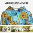 thumbnail image 4 of Sikiie Sunflowers Women's Casual Hoodies Long Sleeve Lightweight Pullover Tops Loose Sweatshirt-X-Large, 4 of 7