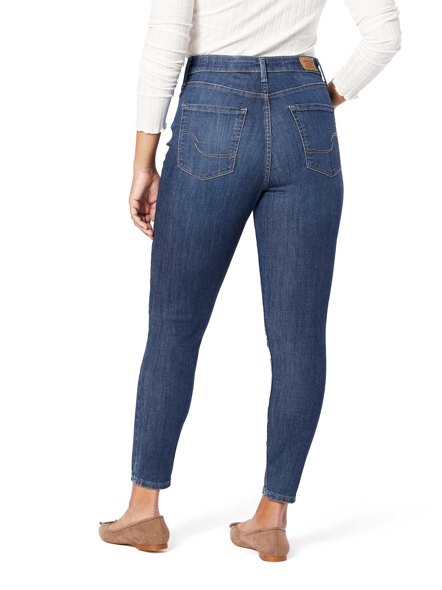 Signature by Levi Strauss & Co. Women's Simply Stretch Shaping High Rise Skinny Ankle Jeans - image 2 of 3