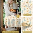 thumbnail image 5 of Easter and Polka Dots Cream Pattern Round Tablecloth 60", Wrinkle-Resistant Wipeable Cover for Kitchen, Dining, Picnic & Patio, 5 of 6