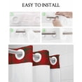 thumbnail image 5 of No Hook Shower Curtain with Snap in Liner, Christmas Classical Red Green Plaid Hotel Shower Curtains for Bathroom, Washable Shower Curtain Liner Set with Mesh Top Window, 48"x72", 5 of 6