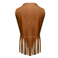 thumbnail image 4 of Summer Clearance Sale! TMOYZQ Women's Sleeveless Tassel Vest Suede Fringe Jacket Open Front Cardigan Waistcoat Outerwear 70s Hippie Clothes Western Dress Up Costume, S-XXL, 4 of 5