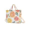 thumbnail image 7 of FORMRS Womens Corduroy Tote Bag Crossbody Shoulder Handbag with Pocket, Candy Grapefruit Slices, 7 of 7