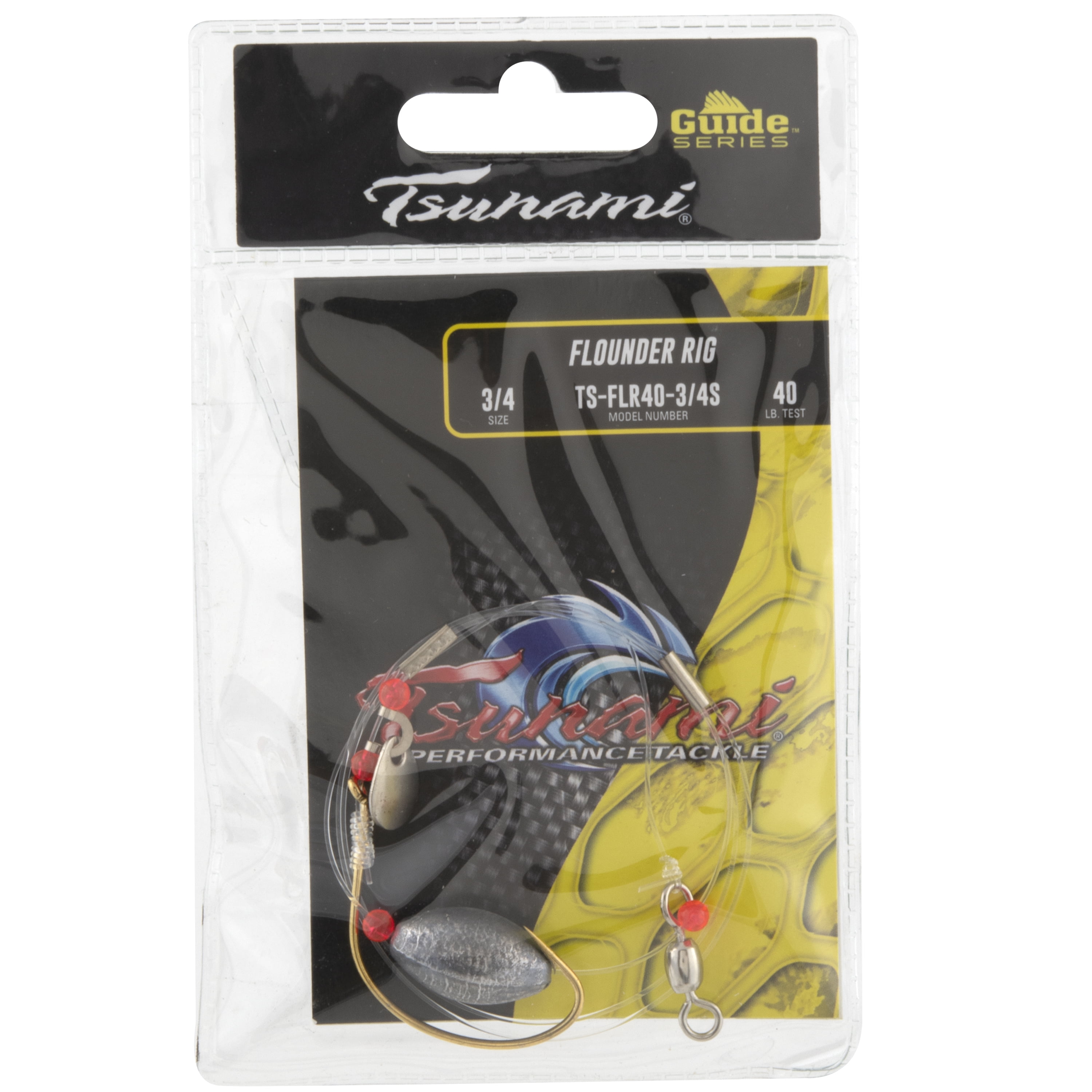 (2 pack) Tsunami Flounder Rig 40 lb with Silver Spinner Blade – 3/4 oz