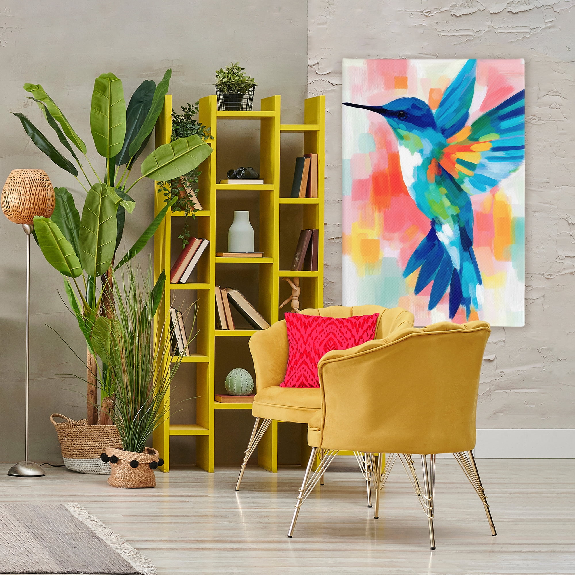 Stupell Industries Blue Hummingbird in Flight Canvas Wall Art, design by Chromatic Storm Studio
